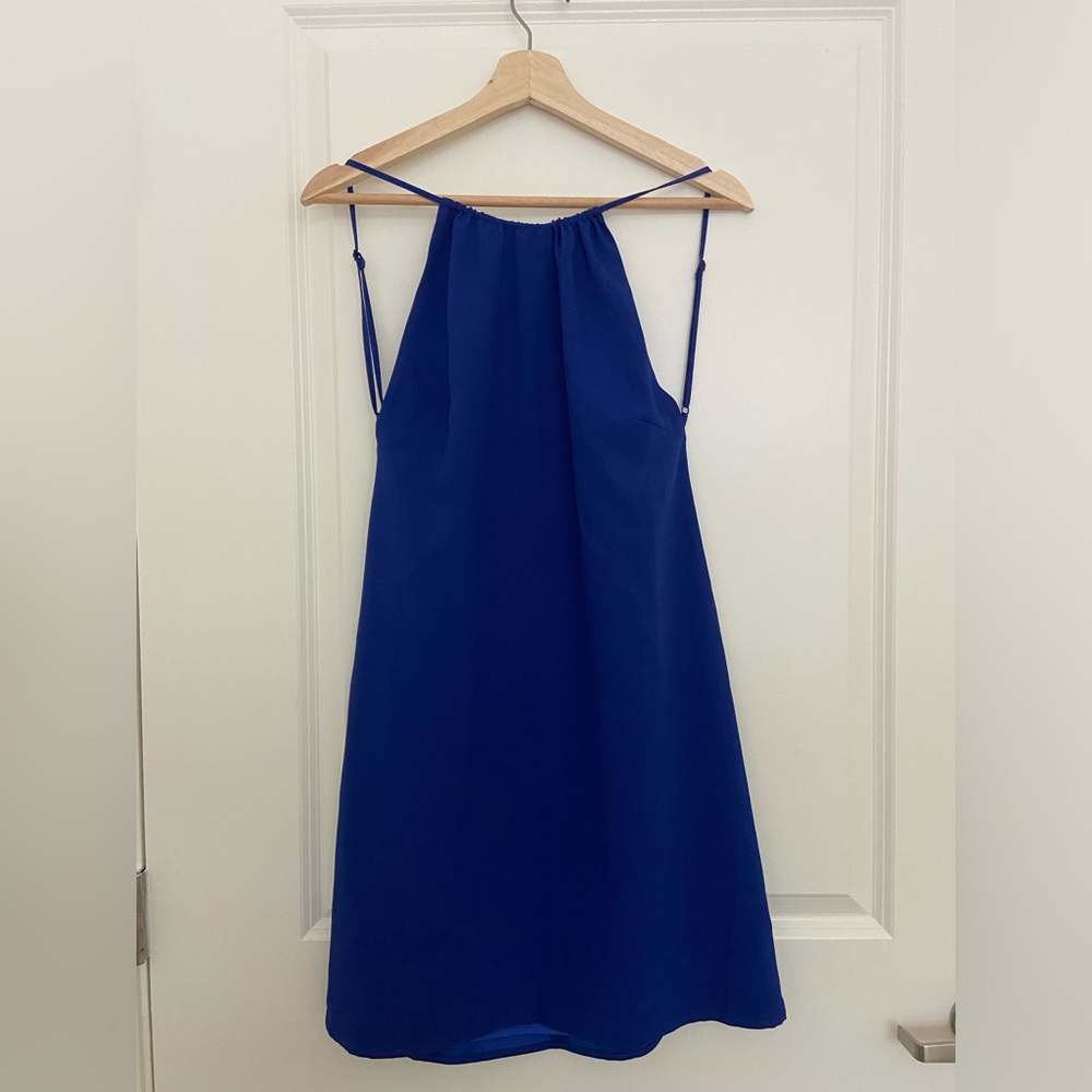 Tobi mini dress, NWOT never been worn, open back, cobalt blue